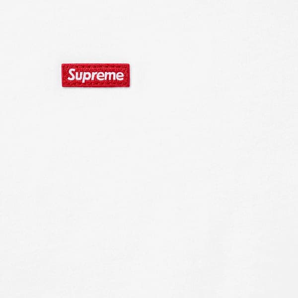 Supreme Small Box L/S Tee - White (front)
