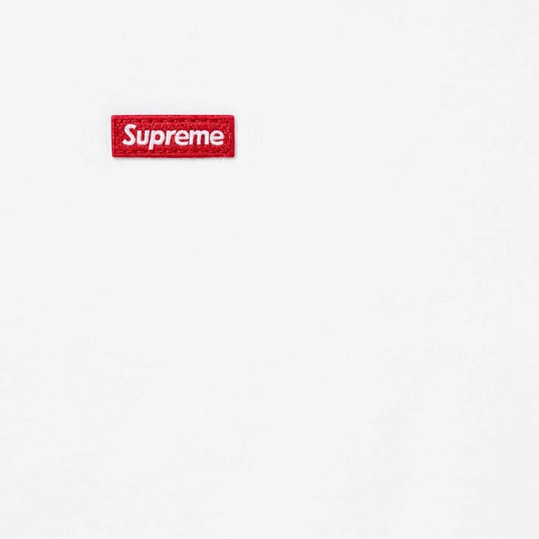 Supreme Small Box L/S Tee - White (front)