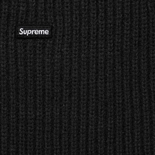 Supreme Small Box Polo Sweater - Black (front)