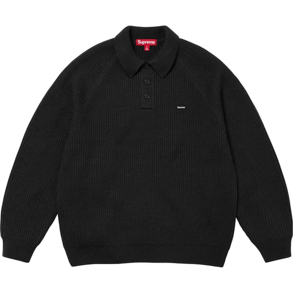 Supreme Small Box Polo Sweater - Black (front)