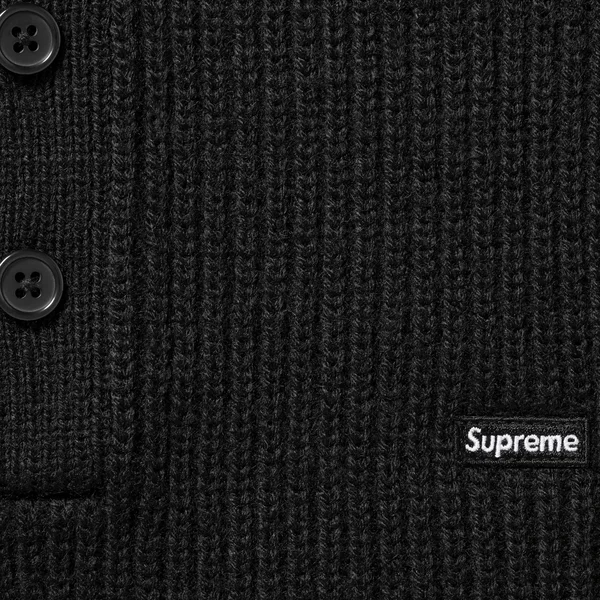 Supreme Small Box Polo Sweater - Black (front)
