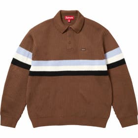 Supreme Small Box Polo Sweater Dark Brown
