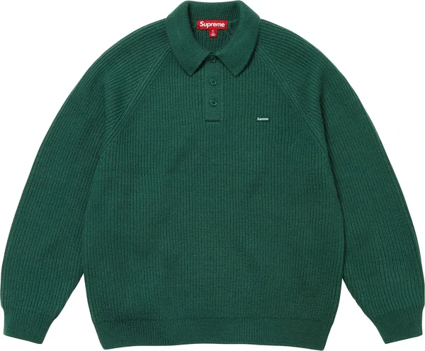 Supreme Small Box Polo Sweater - Green (front)