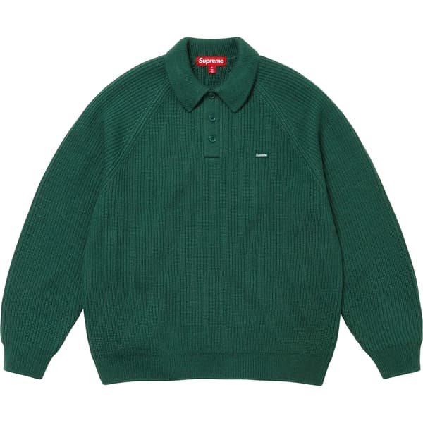 Supreme Small Box Polo Sweater - Green (front)