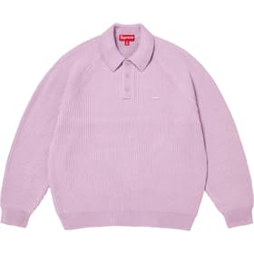Supreme Small Box Polo Sweater Lavender