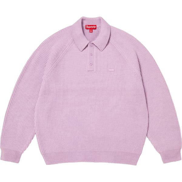 Supreme Small Box Polo Sweater - Lavender (front)