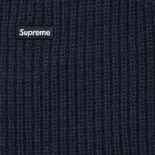 Supreme Small Box Polo Sweater - Navy (front)