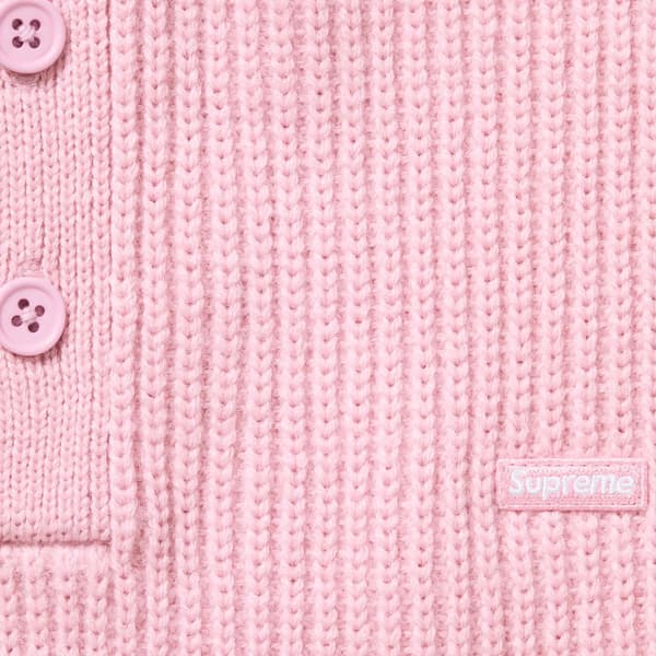 Supreme Small Box Polo Sweater - Pink (front)