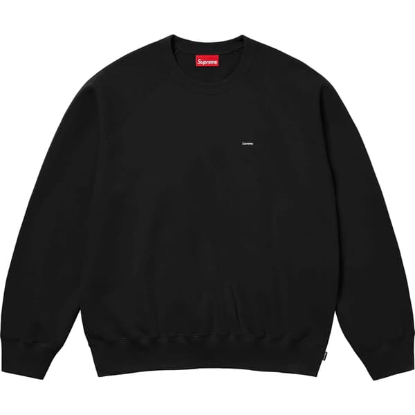 Supreme Small Box Raglan Crewneck - Black (front)