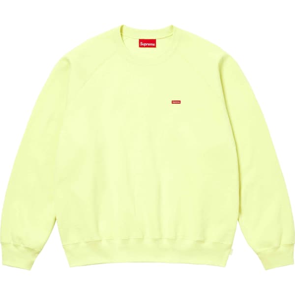 Supreme Small Box Raglan Crewneck - Pale Lime (front)