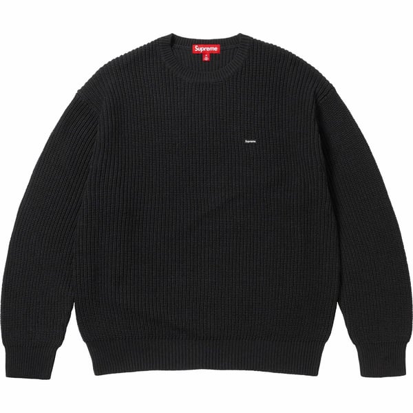 Supreme Small Box Ribbed Sweater - Black (front)