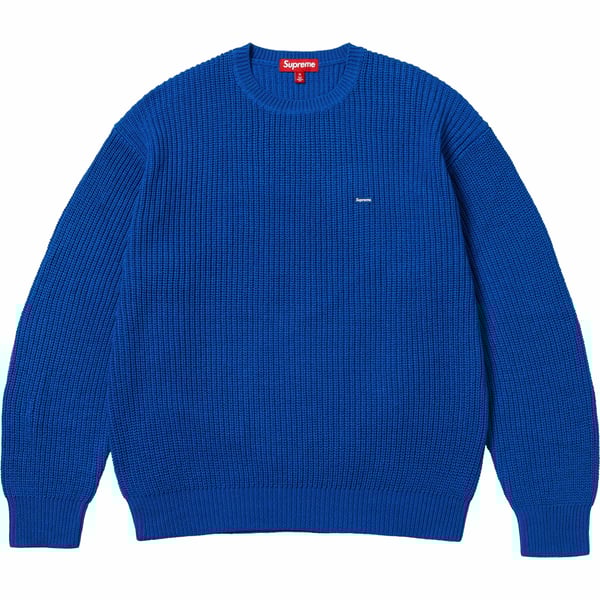 Supreme Small Box Ribbed Sweater - Royal (front)