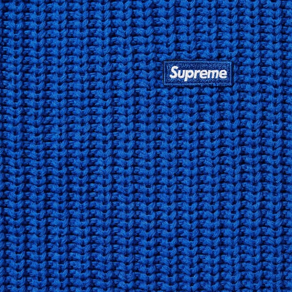 Supreme Small Box Ribbed Sweater - Royal (front)