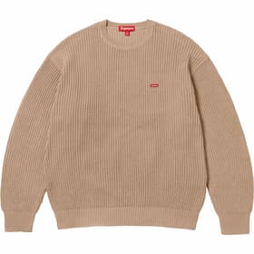 Supreme Small Box Ribbed Sweater Tan