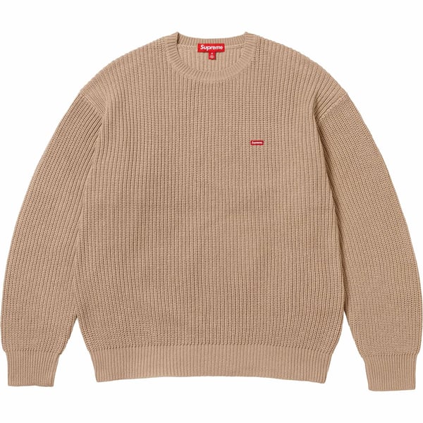 Supreme Small Box Ribbed Sweater - Tan (front)