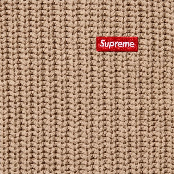 Supreme Small Box Ribbed Sweater - Tan (front)