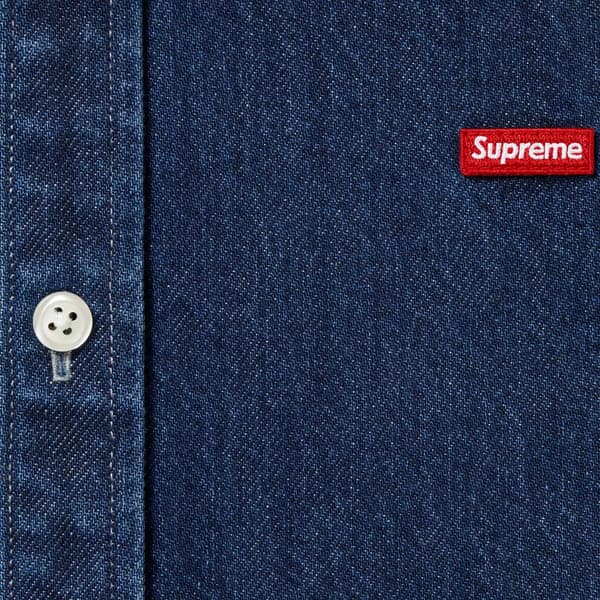 Supreme Small Box Shirt - Rinsed Denim (front)