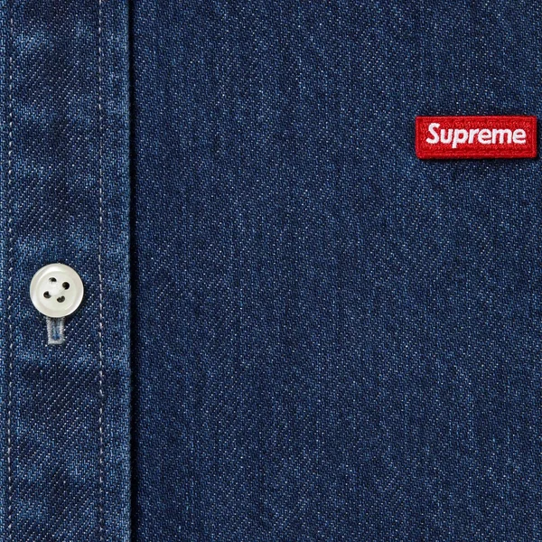Supreme Small Box Shirt - Rinsed Denim (front)