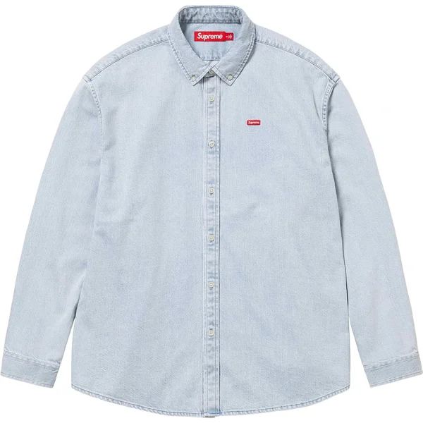 Supreme Small Box Shirt - Washed Blue (front)