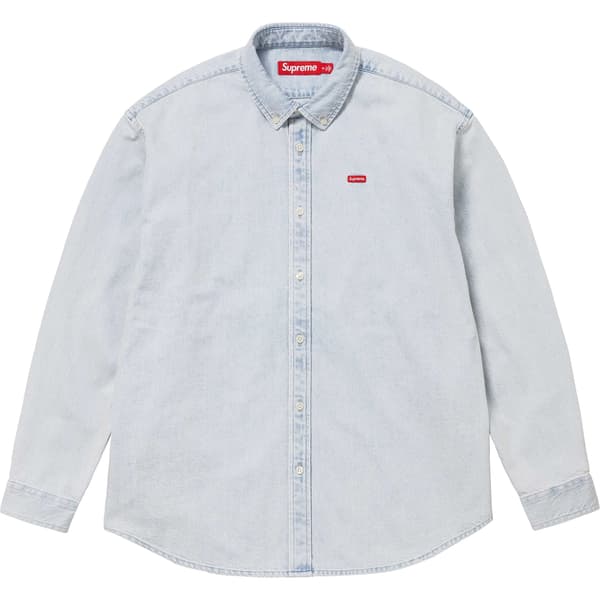 Supreme Small Box Shirt - Washed Denim (front)