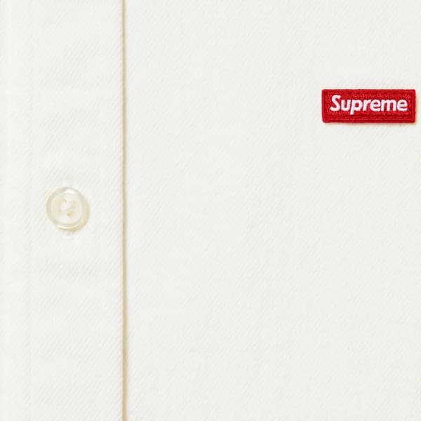 Supreme Small Box Shirt - White Denim (front)