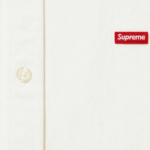 Supreme Small Box Shirt - White Denim (front)