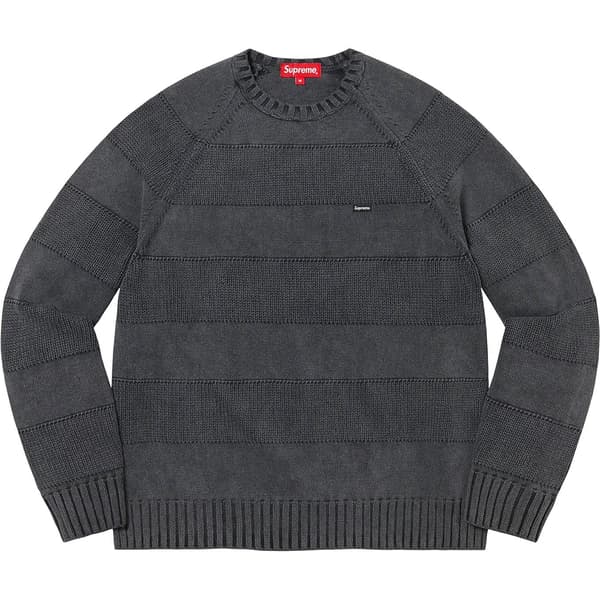 Supreme Small Box Stripe Sweater - Black (front)