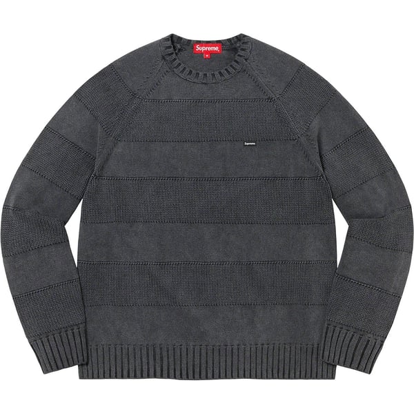 Supreme Small Box Stripe Sweater - Black (front)