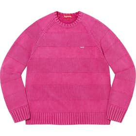 Supreme Small Box Stripe Sweater Fuchsia