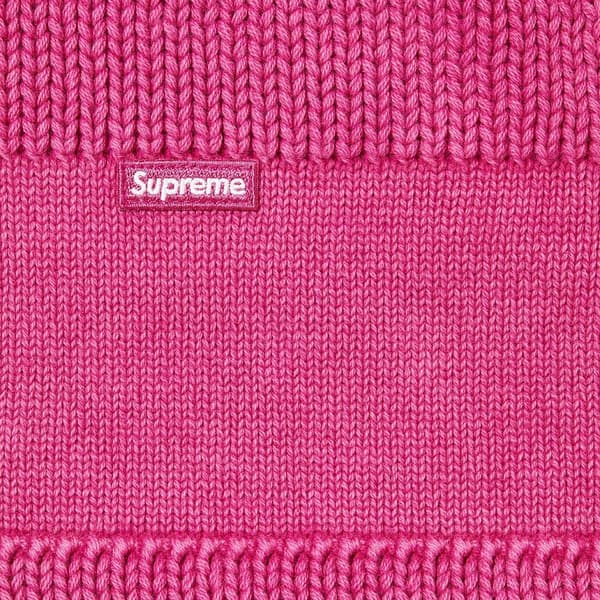 Supreme Small Box Stripe Sweater - Fuchsia (front)