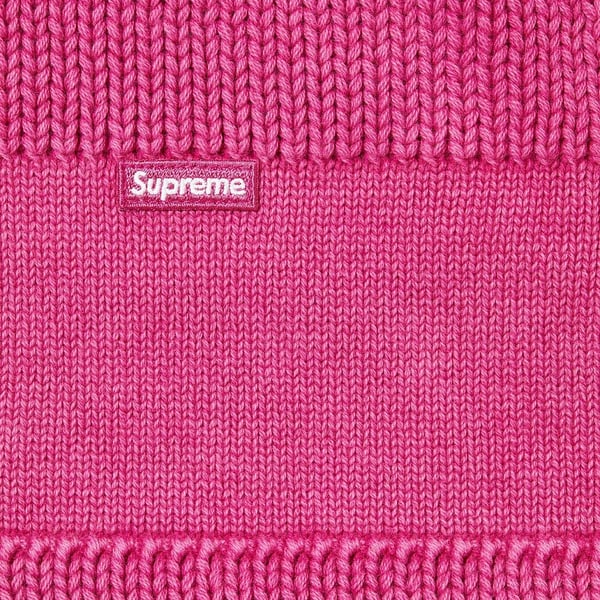 Supreme Small Box Stripe Sweater - Fuchsia (front)
