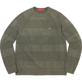 Supreme Small Box Stripe Sweater Light Olive