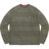 Supreme Small Box Stripe Sweater - Light Olive (front)