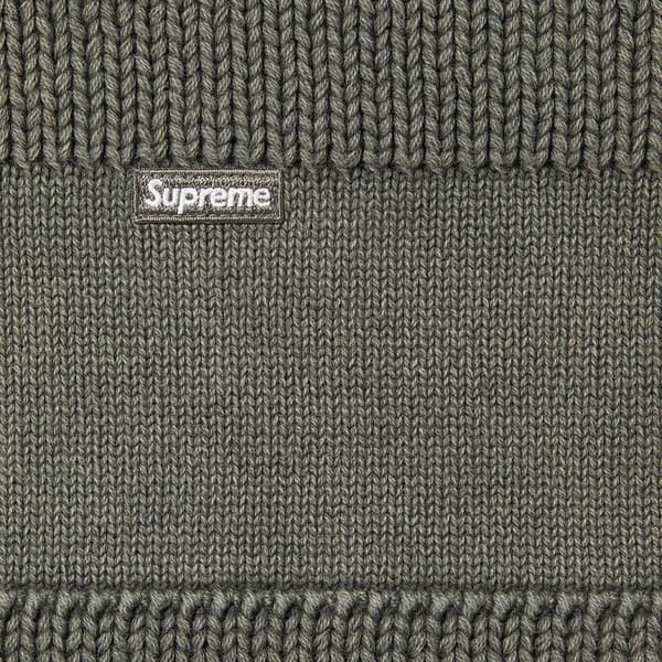 Supreme Small Box Stripe Sweater - Light Olive (front)