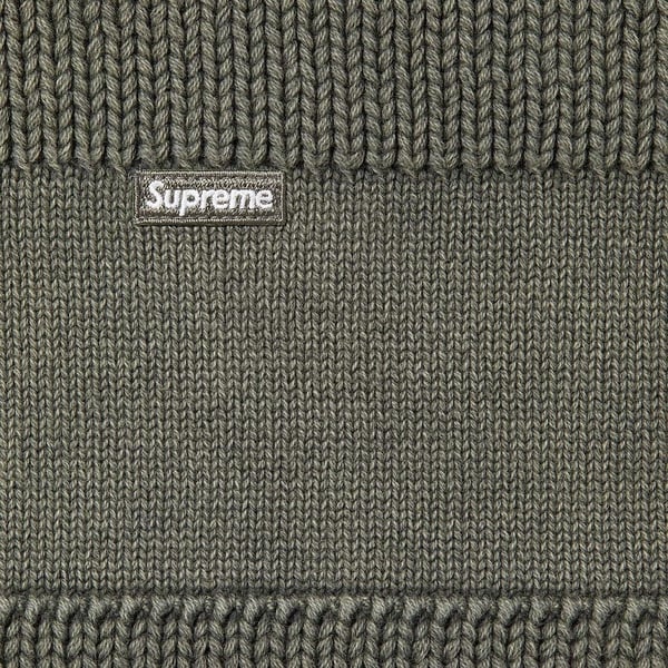 Supreme Small Box Stripe Sweater - Light Olive (front)