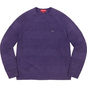 Supreme Small Box Stripe Sweater Purple
