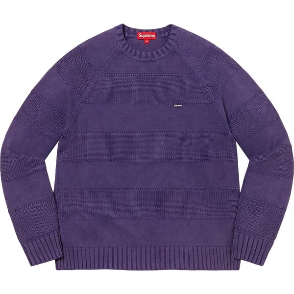 Supreme Small Box Stripe Sweater - Purple (front)