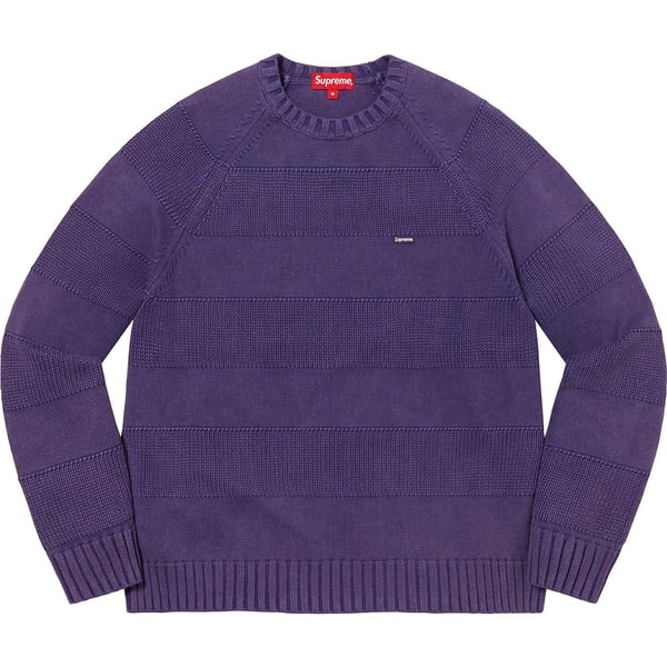 Supreme Small Box Stripe Sweater - Purple (front)