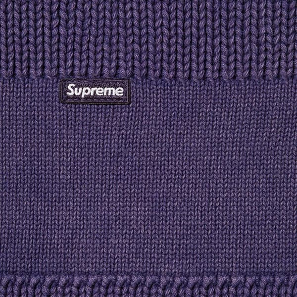 Supreme Small Box Stripe Sweater - Purple (front)