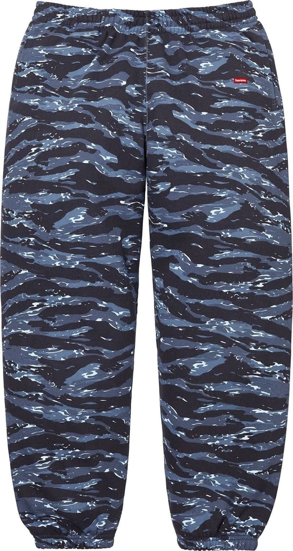 Supreme Small Box Sweatpant - Blue Tiger Camo (front)