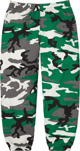 Supreme Small Box Sweatpant Green Camo