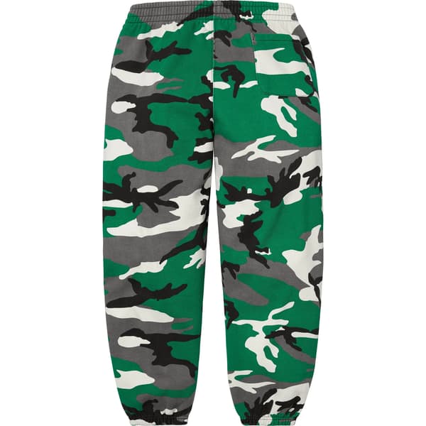 Supreme Small Box Sweatpant - Green Camo (front)