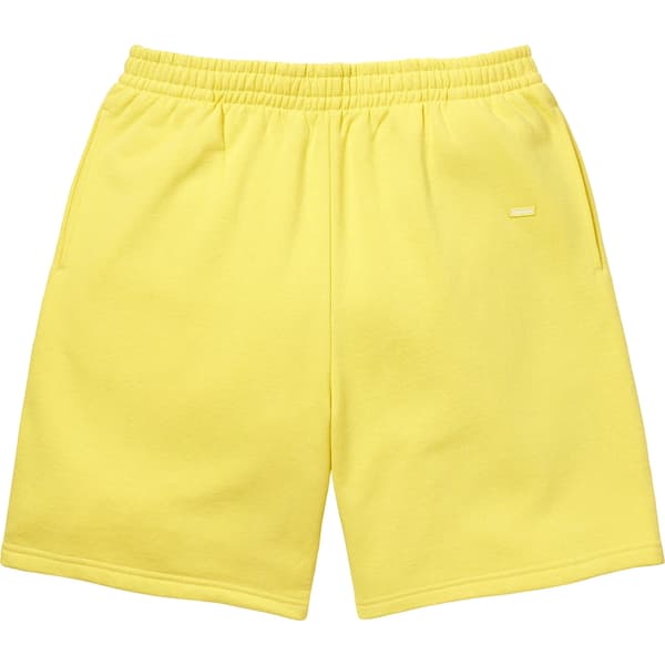 Supreme Small Box Sweatshort - Acid Yellow (front)