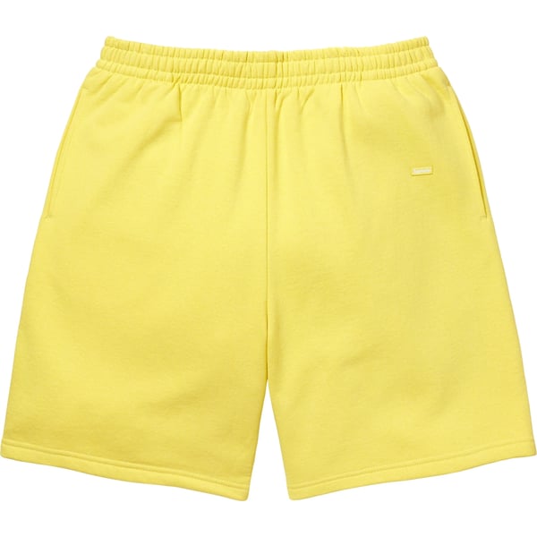 Supreme Small Box Sweatshort - Acid Yellow (front)