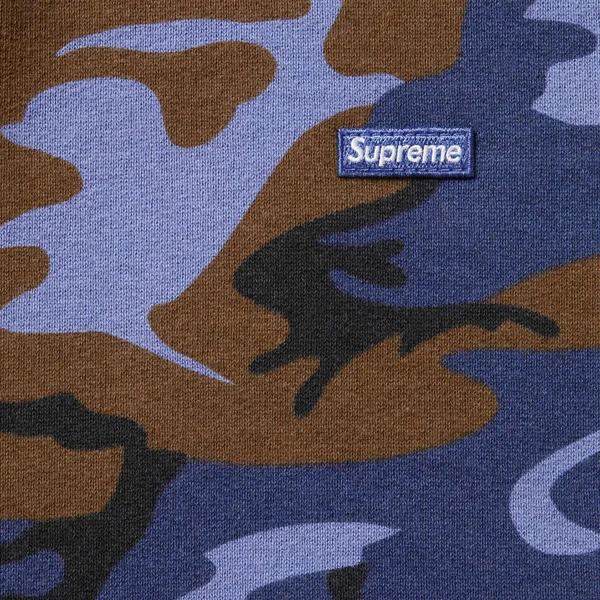 Supreme Small Box Sweatshort - Blue Camo (front)