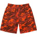 Supreme Small Box Sweatshort - Bright Orange Camo (front)