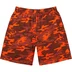 Supreme Small Box Sweatshort - Bright Orange Camo (front)