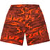 Supreme Small Box Sweatshort - Bright Orange Camo (front)