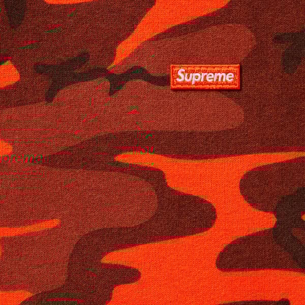 Supreme Small Box Sweatshort - Bright Orange Camo (front)