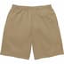 Supreme Small Box Sweatshort - Dark Sand (front)